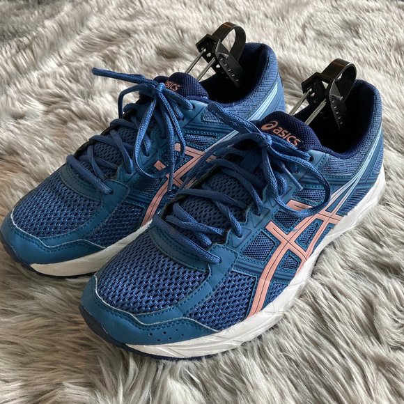 Asics Shoes - ASICS Women's GEL Contend 4 Running Shoes Blue/Pink Size 9.5